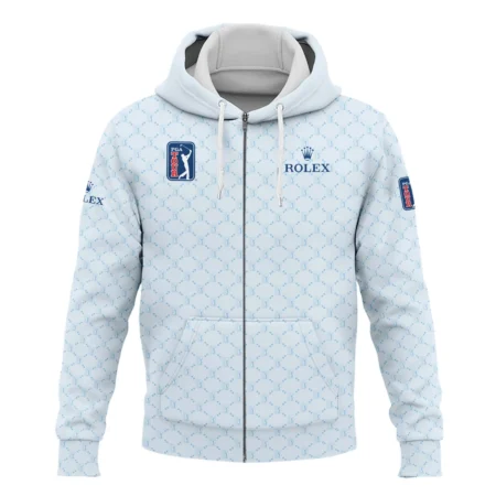 Light Blue Pattern Rolex PGA Tour Zipper Hoodie Shirt All Over Prints QTPGA020824A2ROXZHD