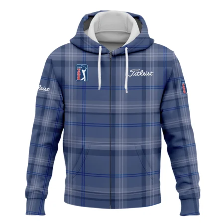 Tartan Navy Color Titleist PGA Tour Zipper Hoodie Shirt All Over Prints QTPGA020824A3TLZHD