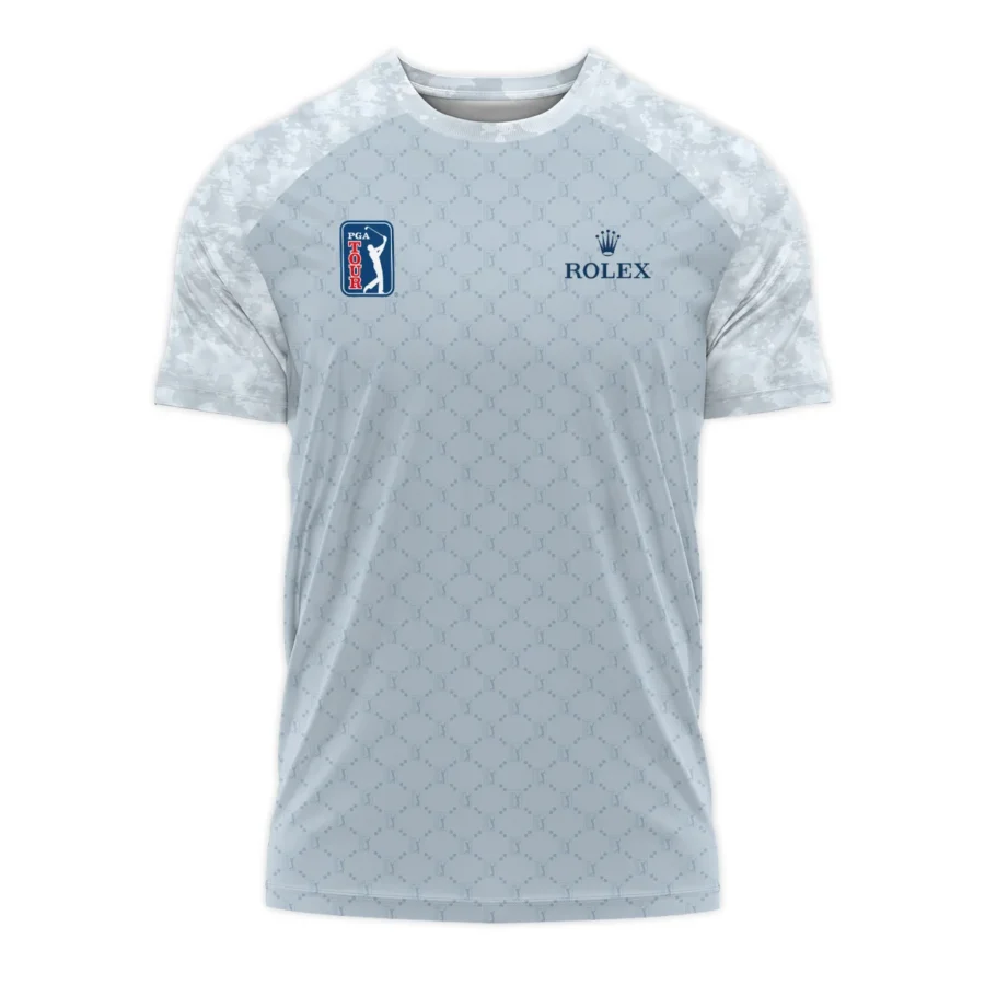 Light Blue Camo Pattern Rolex PGA Tour Performance T-Shirt All Over Prints QTPGA060824A2ROXTS