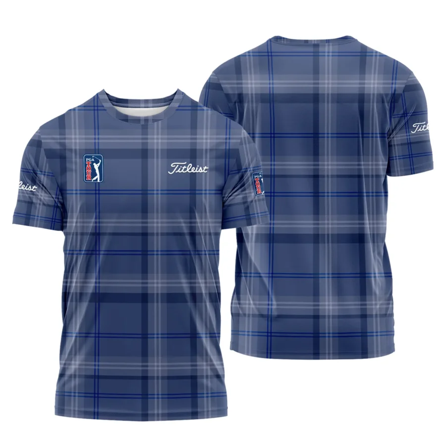 Tartan Navy Color Titleist PGA Tour Performance T-Shirt All Over Prints QTPGA020824A3TLTS