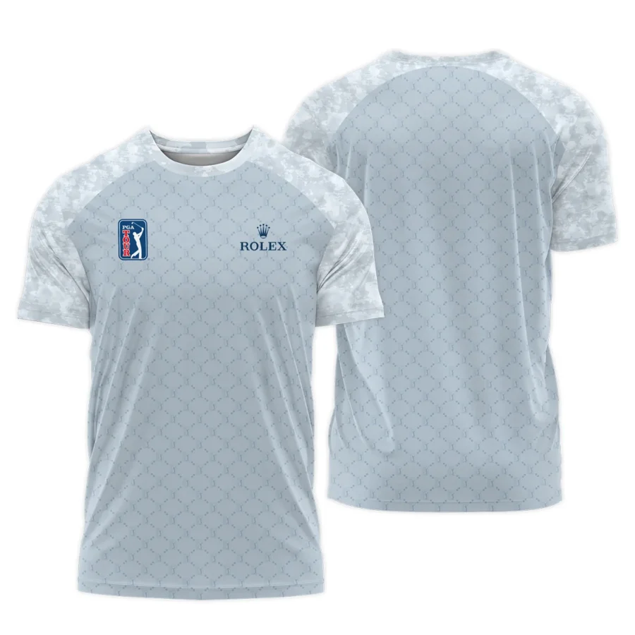 Light Blue Camo Pattern Rolex PGA Tour Performance T-Shirt All Over Prints QTPGA060824A2ROXTS