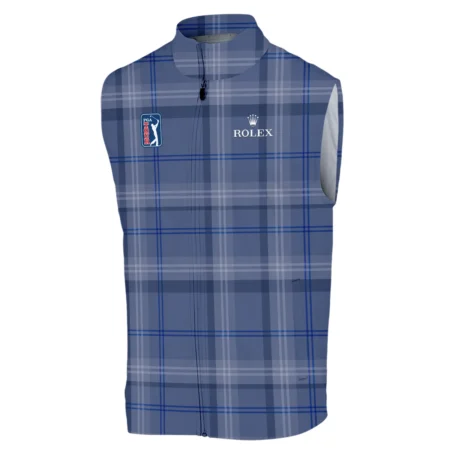 Tartan Navy Color Rolex PGA Tour Sleeveless Jacket All Over Prints QTPGA020824A3ROXSJK