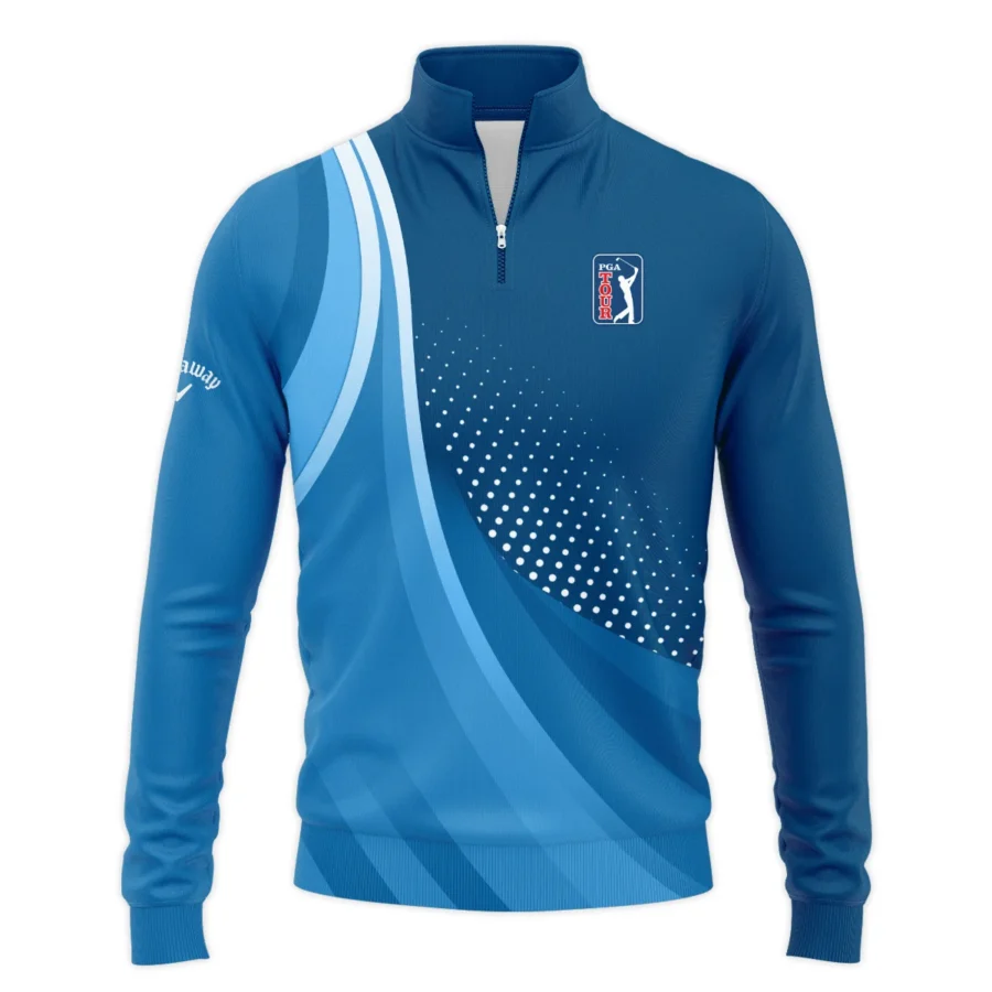 Navy Color Sport Callaway PGA Tour Quarter-Zip Jacket All Over Prints QTPGA020824A1CLWSWZ