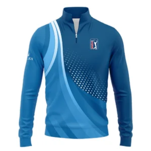 Navy Color Sport Rolex PGA Tour Zipper Hoodie Shirt All Over Prints QTPGA020824A1ROXZHD