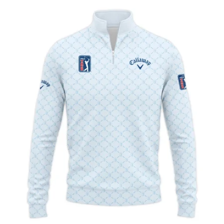 Light Blue Pattern Callaway PGA Tour Quarter-Zip Jacket All Over Prints QTPGA020824A2CLWSWZ