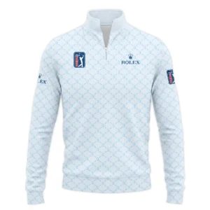 Light Blue Pattern Rolex PGA Tour Zipper Hoodie Shirt All Over Prints QTPGA020824A2ROXZHD