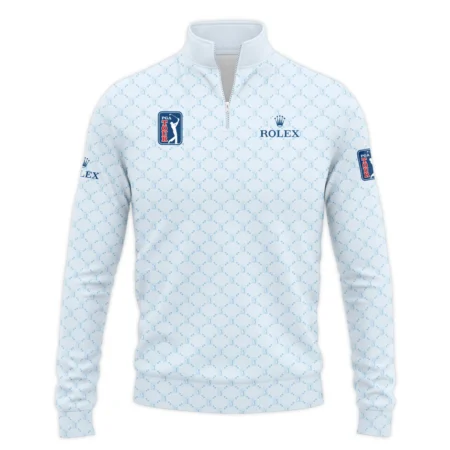 Light Blue Pattern Rolex PGA Tour Quarter-Zip Jacket All Over Prints QTPGA020824A2ROXSWZ