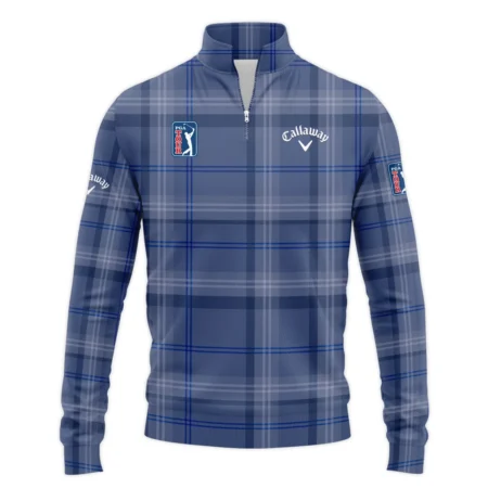 Tartan Navy Color Callaway PGA Tour Quarter-Zip Jacket All Over Prints QTPGA020824A3CLWSWZ