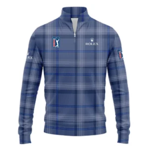 Tartan Navy Color Rolex PGA Tour Zipper Hoodie Shirt All Over Prints QTPGA020824A3ROXZHD