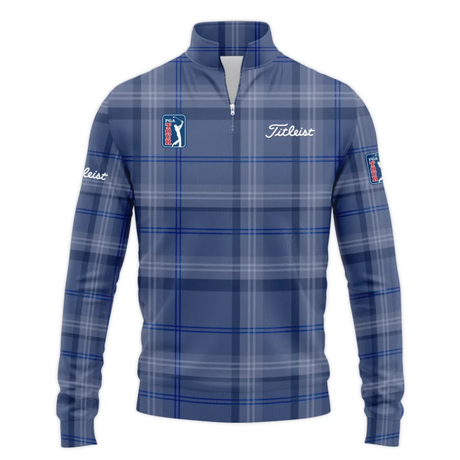 Tartan Navy Color Titleist PGA Tour Quarter-Zip Jacket All Over Prints QTPGA020824A3TLSWZ