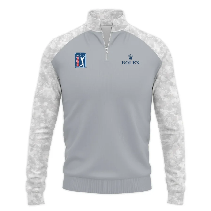 Camo Gray Color Rolex PGA Tour Quarter-Zip Jacket All Over Prints QTPGA060824A1ROXSWZ