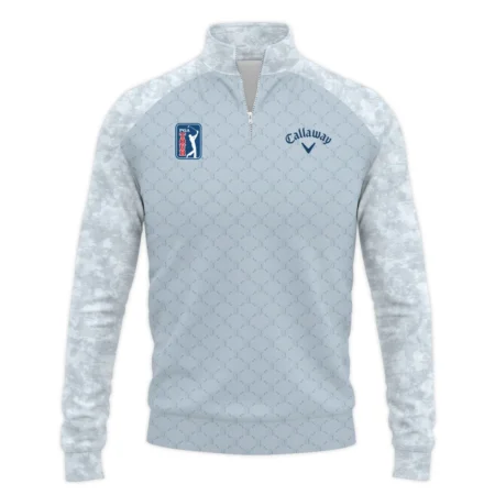 Light Blue Camo Pattern Callaway PGA Tour Quarter-Zip Jacket All Over Prints QTPGA060824A2CLWSWZ