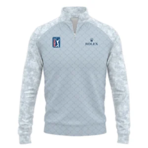 Light Blue Camo Pattern Rolex PGA Tour Zipper Hoodie Shirt All Over Prints QTPGA060824A2ROXZHD