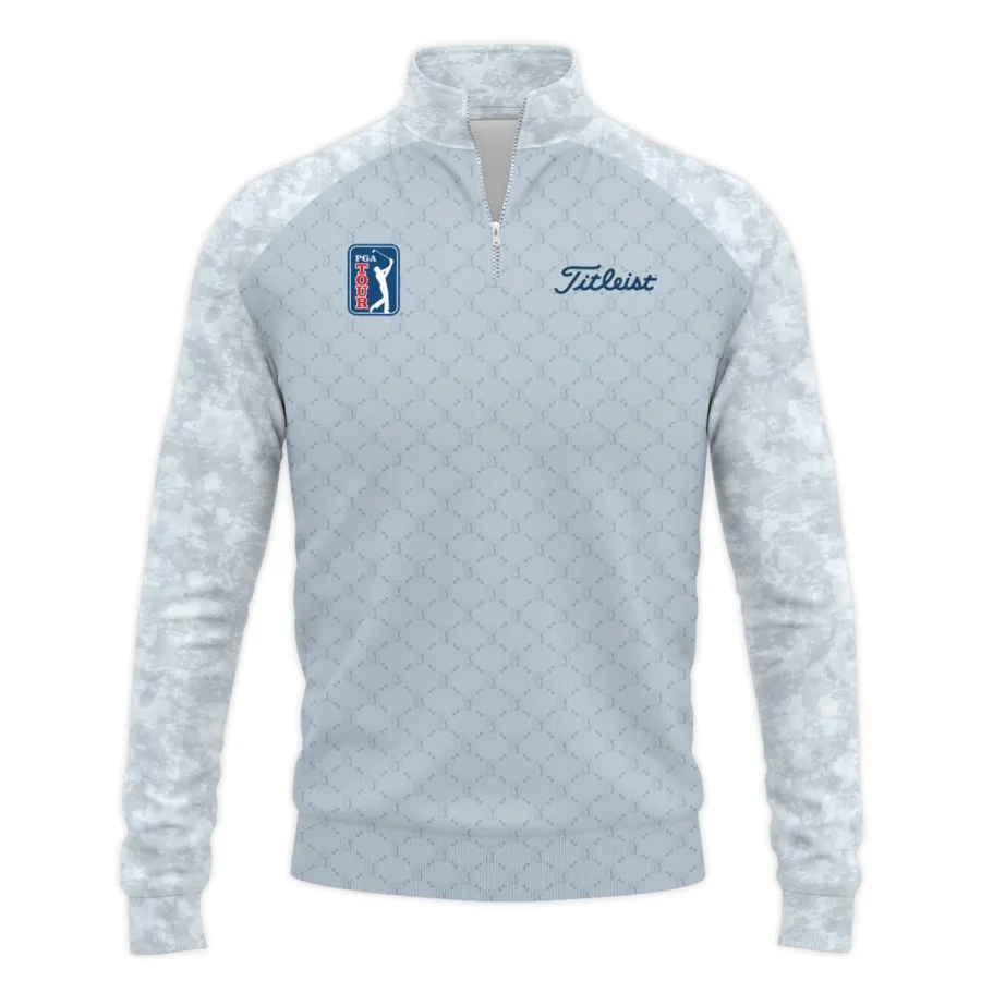 Light Blue Camo Pattern Titleist PGA Tour Quarter-Zip Jacket All Over Prints QTPGA060824A2TLSWZ