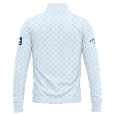 Light Blue Pattern Callaway PGA Tour Quarter-Zip Jacket All Over Prints QTPGA020824A2CLWSWZ