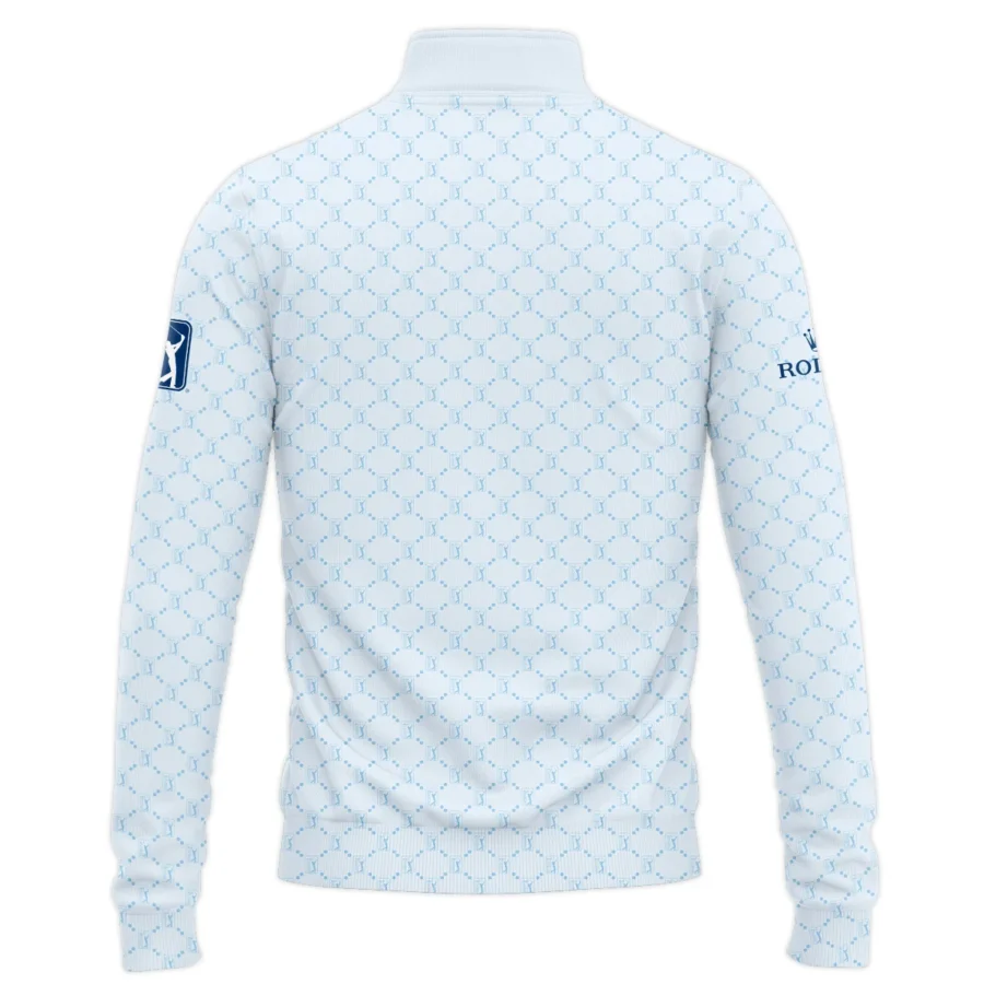 Light Blue Pattern Rolex PGA Tour Quarter-Zip Jacket All Over Prints QTPGA020824A2ROXSWZ