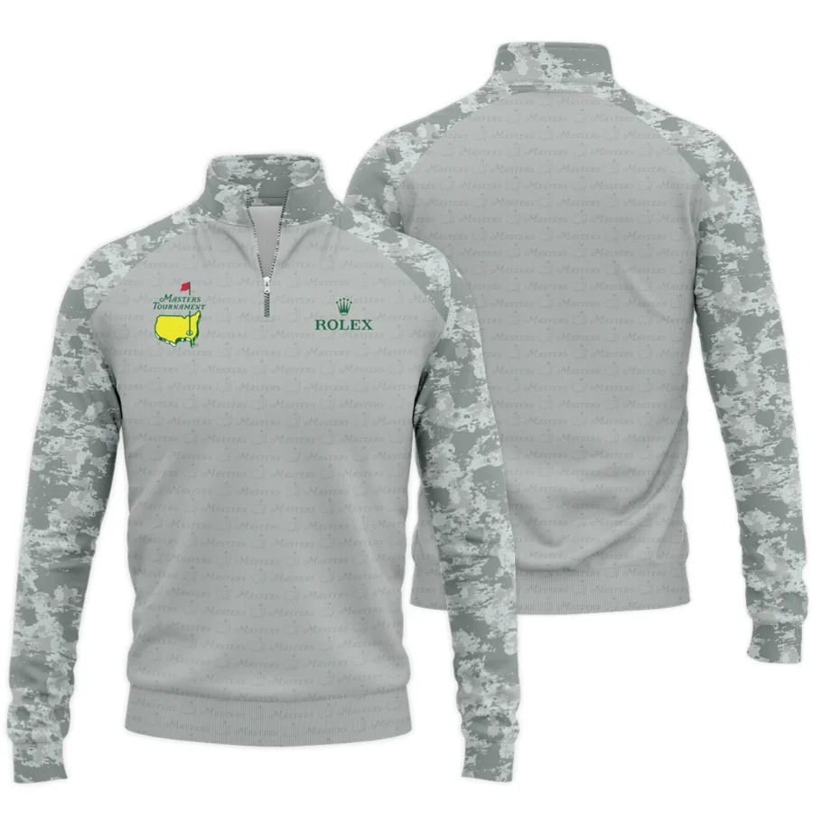 Army Green Pattern Rolex Masters Tournament Quarter Zip Jacket  All Over Prints QTMT080824A1ROXSWZ