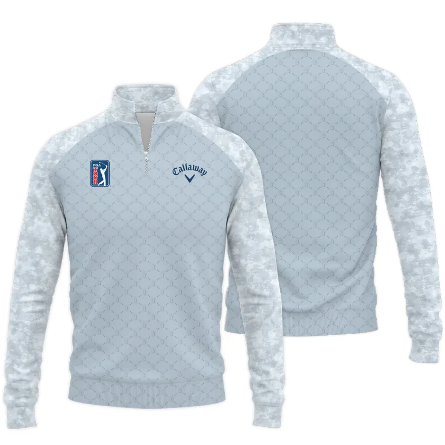 Light Blue Camo Pattern Callaway PGA Tour Quarter-Zip Jacket All Over Prints QTPGA060824A2CLWSWZ