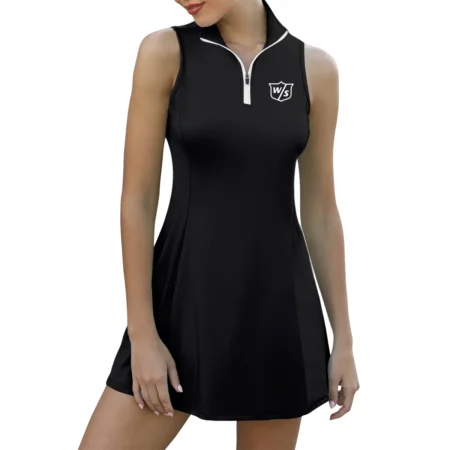 Black Color Wilson Staff Womens Sport Dress with Shorts Sleeveless Dresses QTBR020824A1WS