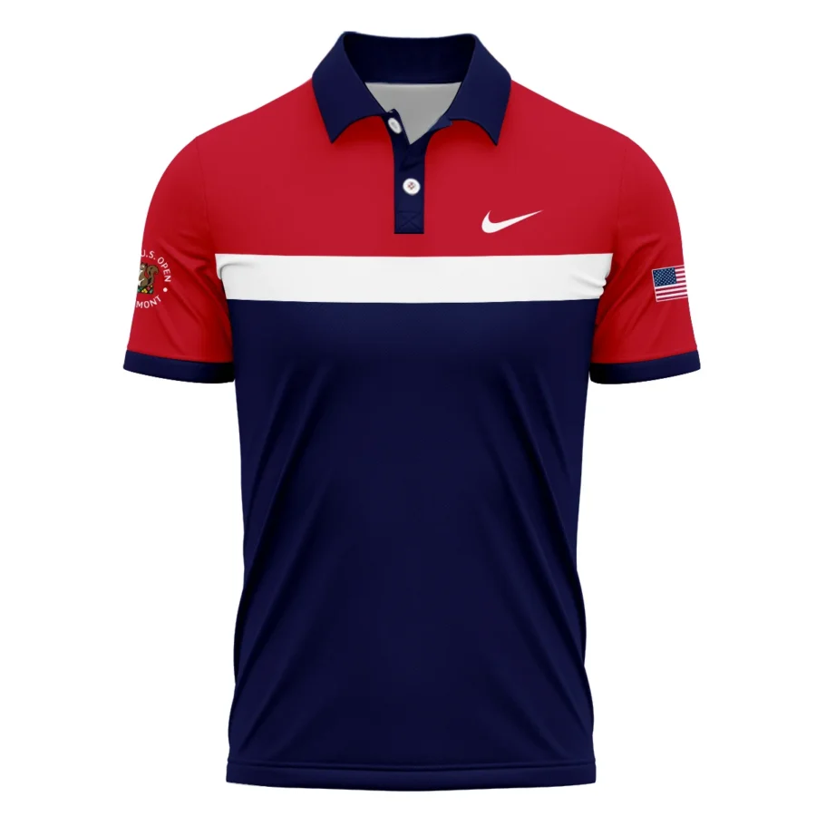 Polo Shirt Nike 125th US Open Oakmont Blue Red White Background HOUSG180924A02NKPL