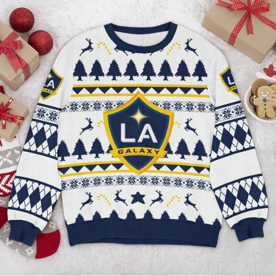 Special Release LA Galaxy MLS Ugly Sweater All Over Prints Christmas Season HOMLS200924A1