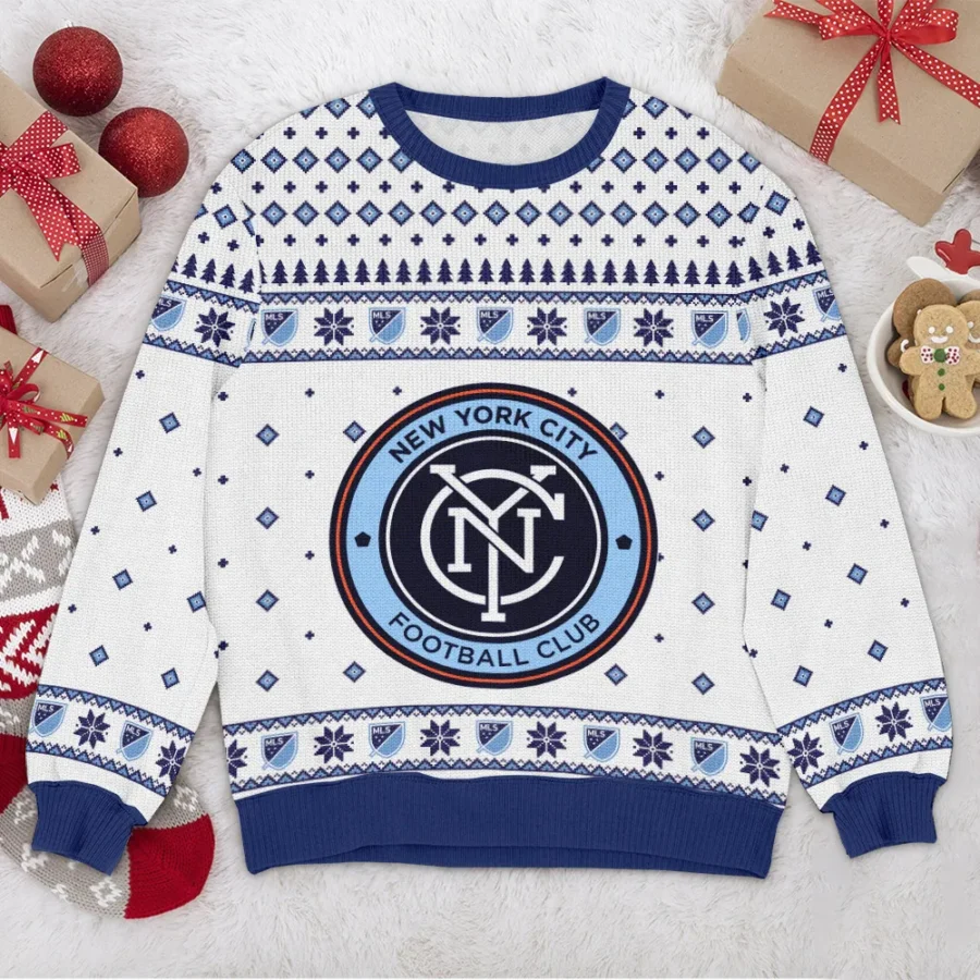 Special Release New York City MLS Ugly Sweater All Over Prints Christmas Season QTMLS190924A10