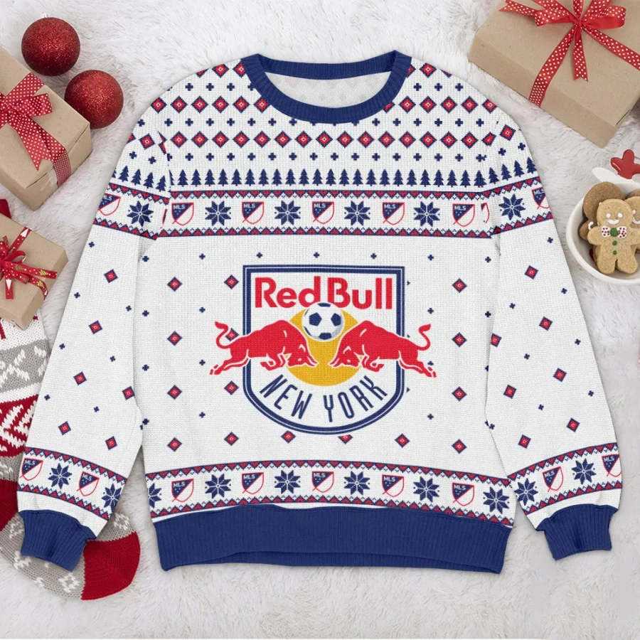 Special Release New York Red Bulls MLS Ugly Sweater All Over Prints Christmas Season QTMLS190924A9