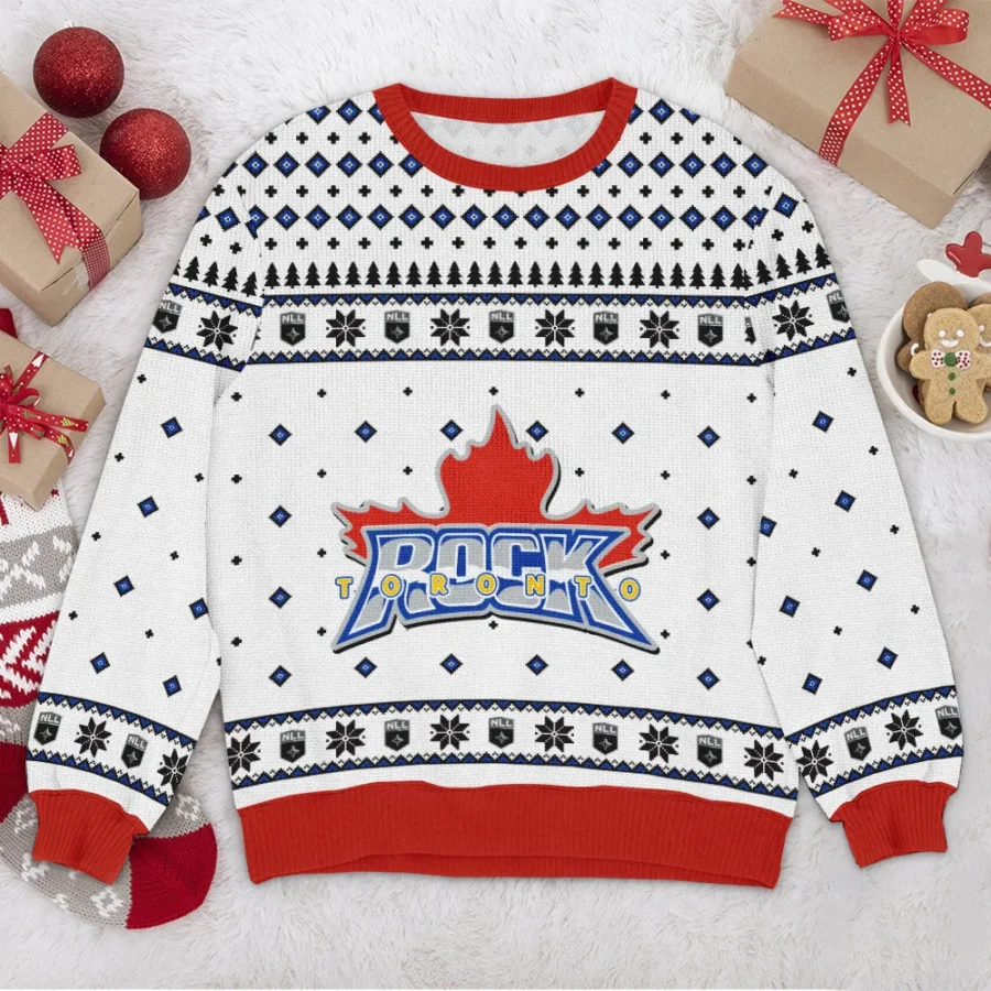 Special Release Toronto Rock NLL Ugly Sweater All Over Prints Christmas Season QTNLL190924A14