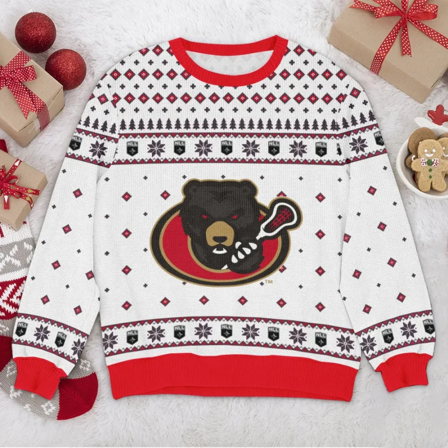 Special Release Ottawa Black Bears NLL Ugly Sweater All Over Prints Christmas Season QTNLL190924A8