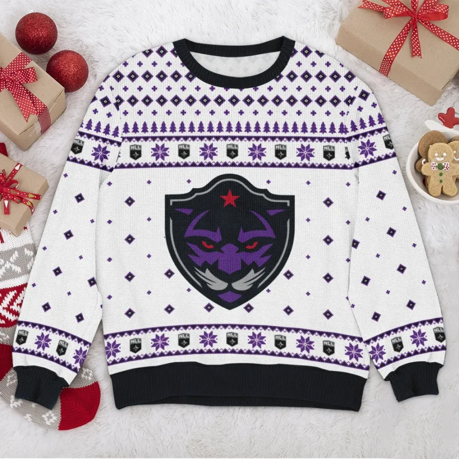 Special Release Panther City Lacrosse NLL Ugly Sweater All Over Prints Christmas Season QTNLL190924A9