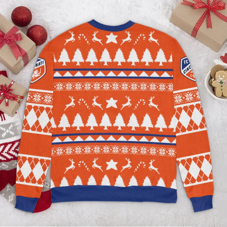 Special Release FC Cincinnati MLS Ugly Sweater All Over Prints Christmas Season HOMLS200924A7