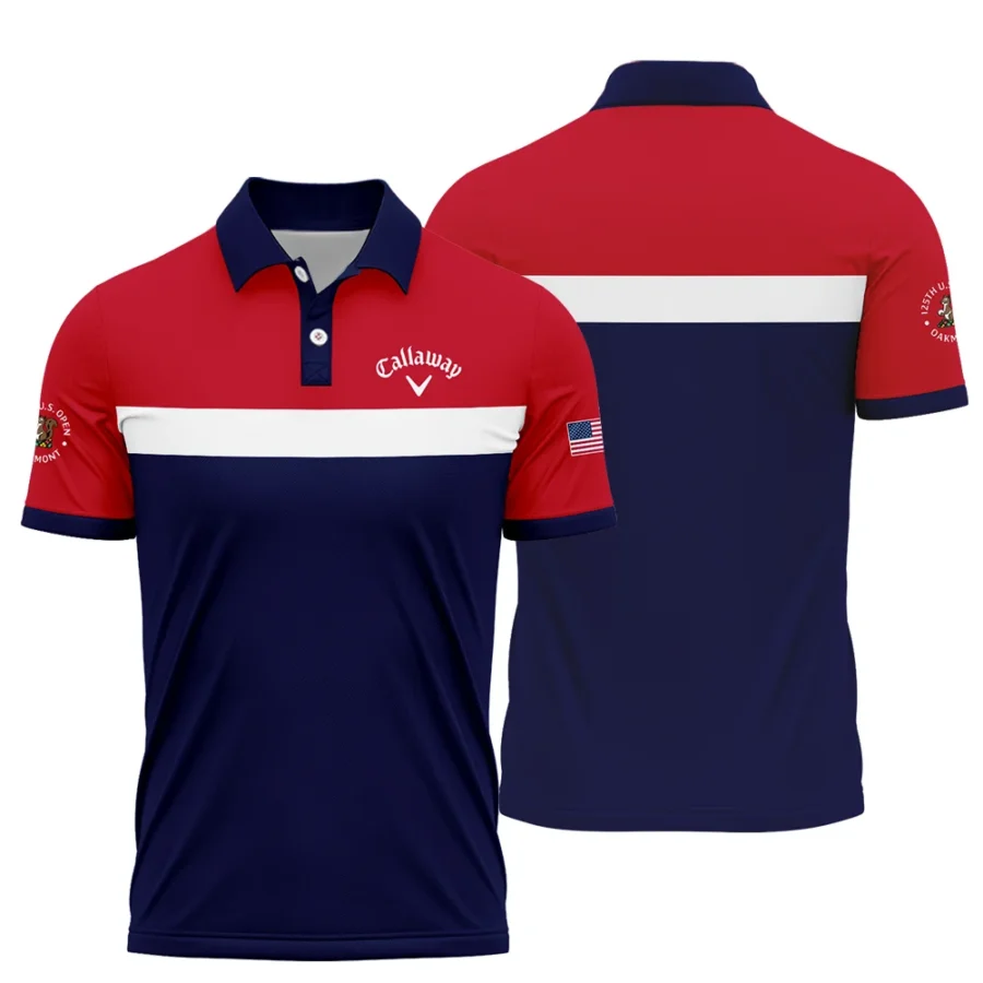 Polo Shirt Callaway 125th US Open Oakmont Blue Red White Background HOUSG180924A02CLWPL