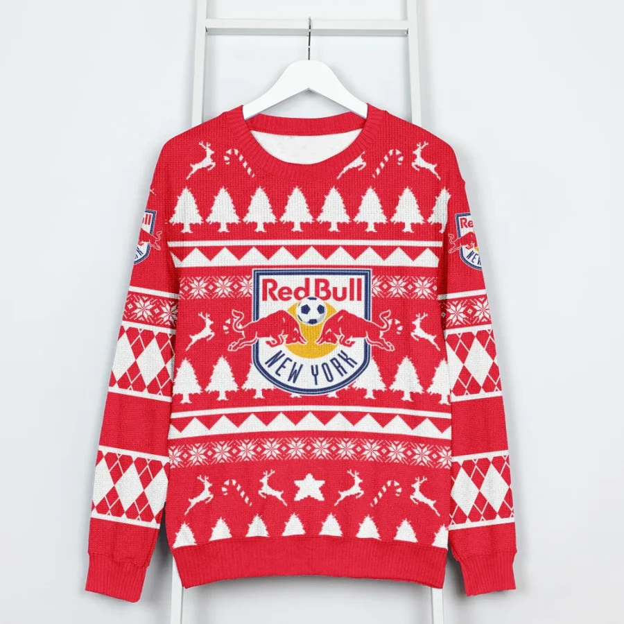 Special Release New York Red Bull MLS Ugly Sweater All Over Prints Christmas Season HOMLS200924A9