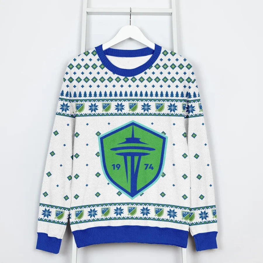 Special Release Seattle Sounders MLS Ugly Sweater All Over Prints Christmas Season QTMLS190924A5