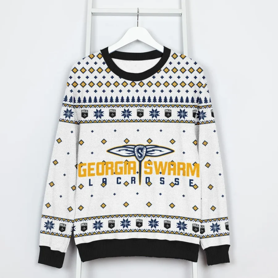 Special Release Georgia Swarm NLL Ugly Sweater All Over Prints Christmas Season QTNLL190924A5