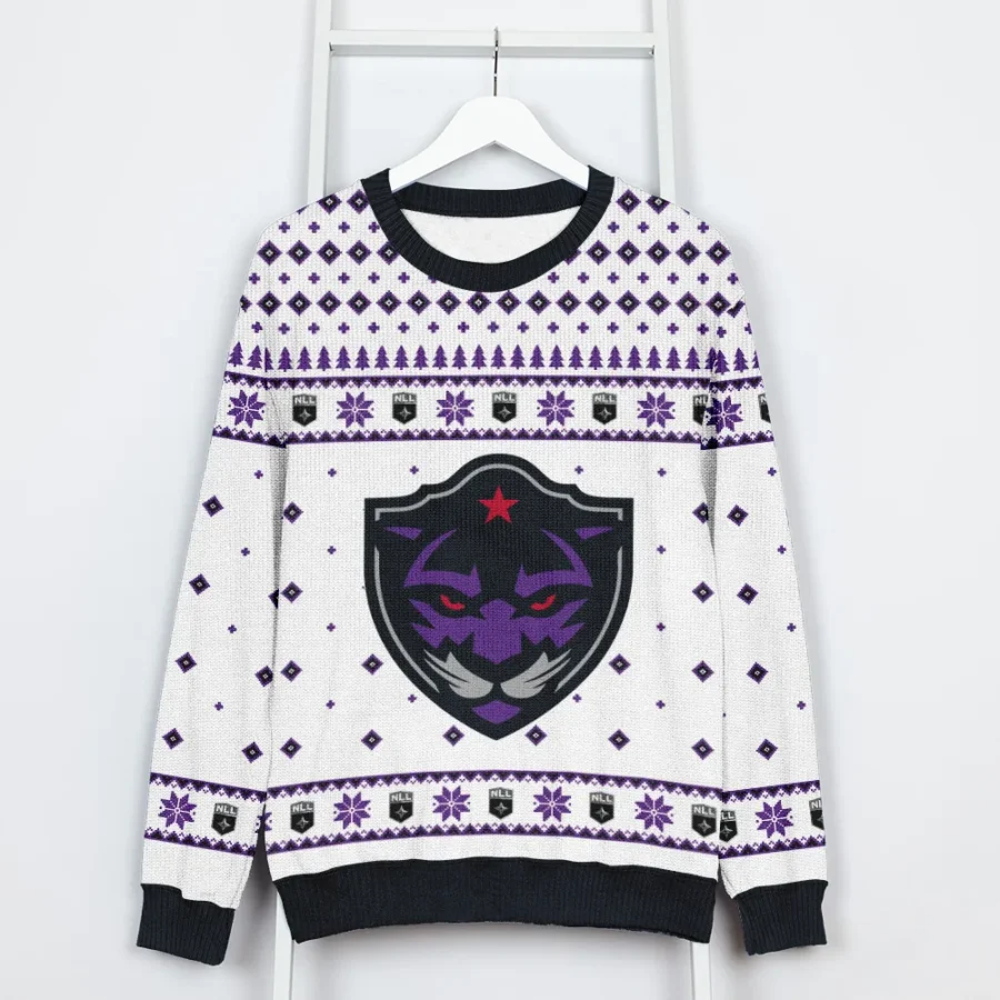 Special Release Panther City Lacrosse NLL Ugly Sweater All Over Prints Christmas Season QTNLL190924A9