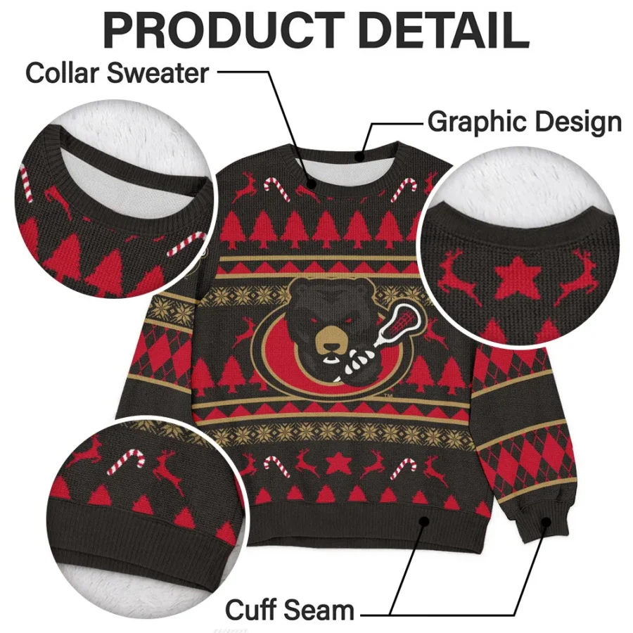 Special Release Ottawa Black Bears NLL Ugly Sweater All Over Prints Christmas Season HONLL200924A9