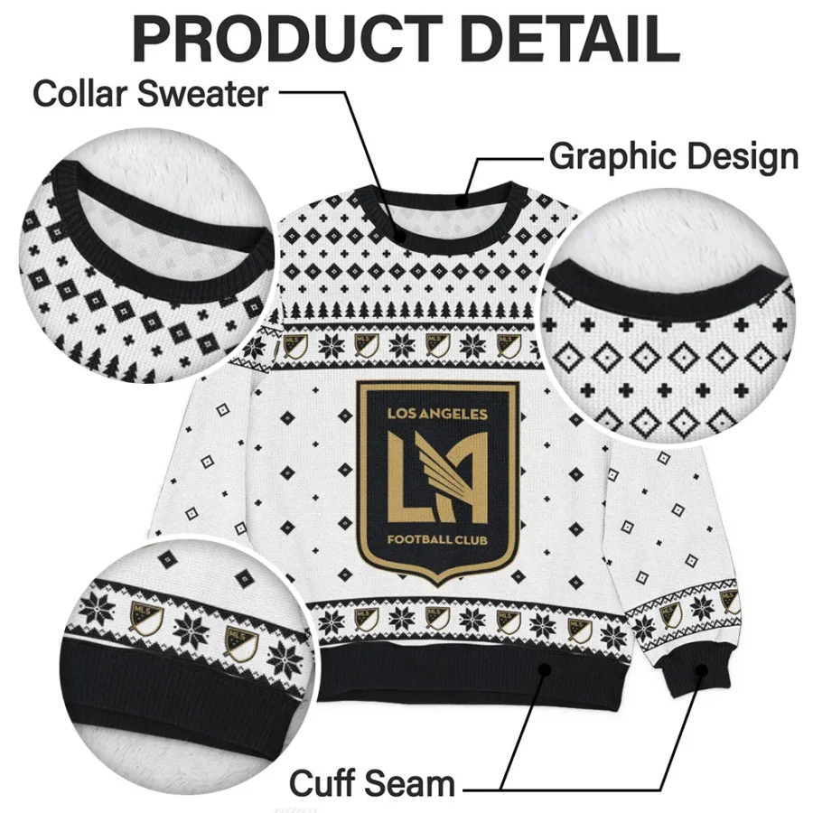 Special Release Los Angeles FC MLS Ugly Sweater All Over Prints Christmas Season QTMLS190924A2