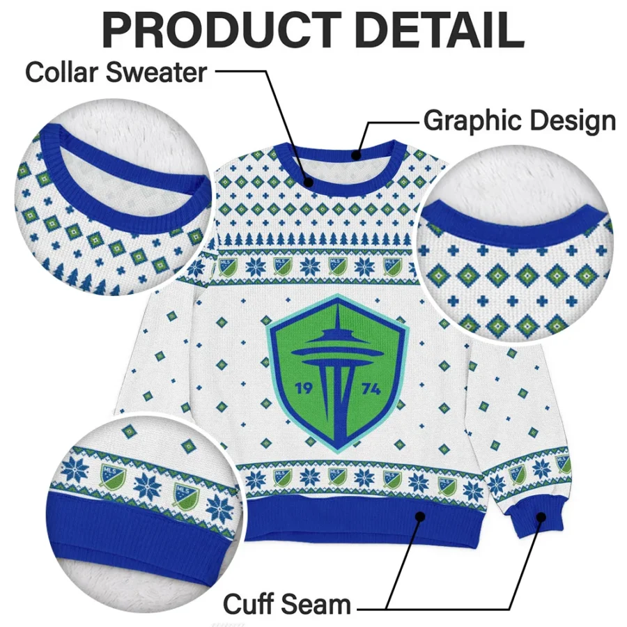 Special Release Seattle Sounders MLS Ugly Sweater All Over Prints Christmas Season QTMLS190924A5