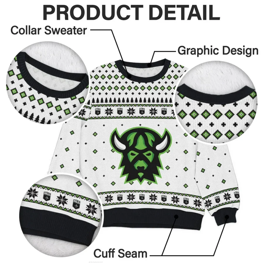 Special Release Saskatchewan Rush NLL Ugly Sweater All Over Prints Christmas Season QTNLL190924A13