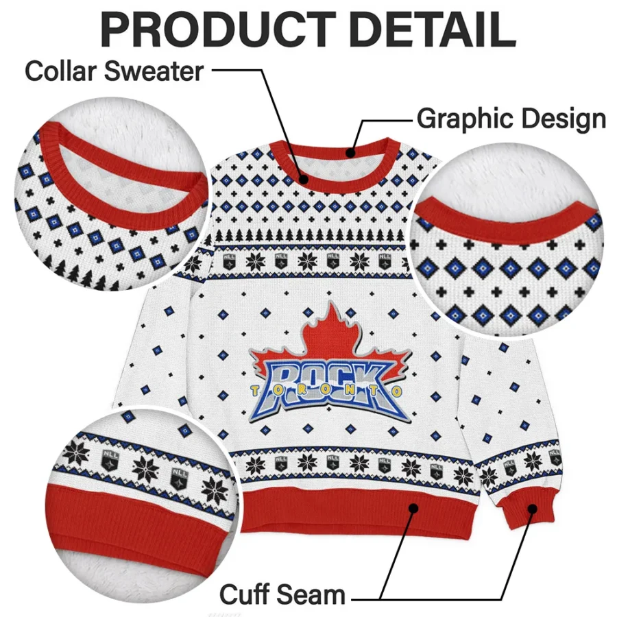 Special Release Toronto Rock NLL Ugly Sweater All Over Prints Christmas Season QTNLL190924A14