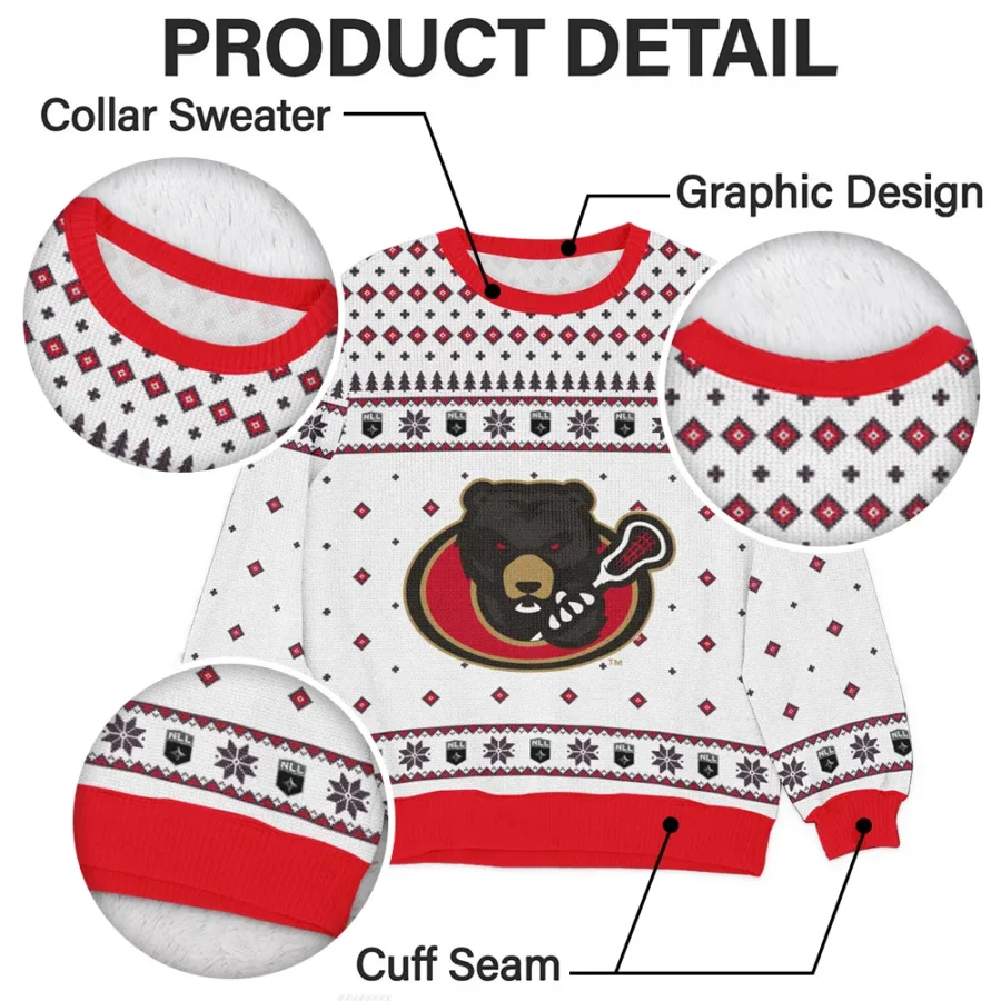 Special Release Ottawa Black Bears NLL Ugly Sweater All Over Prints Christmas Season QTNLL190924A8