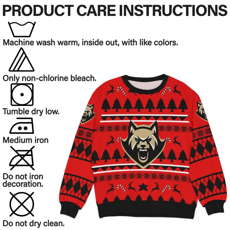 Special Release Albany FireWolves NLL Ugly Sweater All Over Prints Christmas Season HONLL200924A1