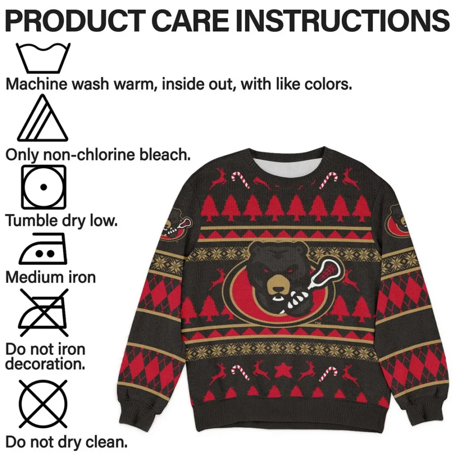 Special Release Ottawa Black Bears NLL Ugly Sweater All Over Prints Christmas Season HONLL200924A9