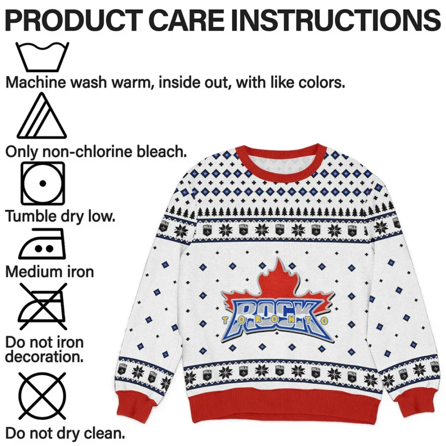 Special Release Toronto Rock NLL Ugly Sweater All Over Prints Christmas Season QTNLL190924A14