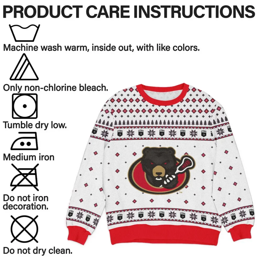 Special Release Ottawa Black Bears NLL Ugly Sweater All Over Prints Christmas Season QTNLL190924A8