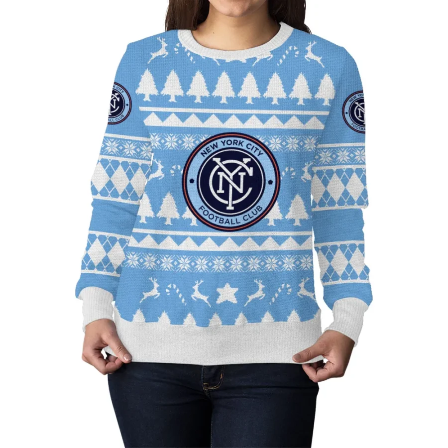 Special Release New York City FC MLS Ugly Sweater All Over Prints Christmas Season HOMLS200924A10