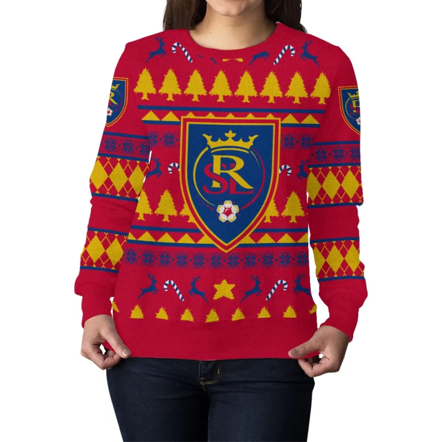 Special Release Real Salt Lake MLS Ugly Sweater All Over Prints Christmas Season HOMLS200924A3