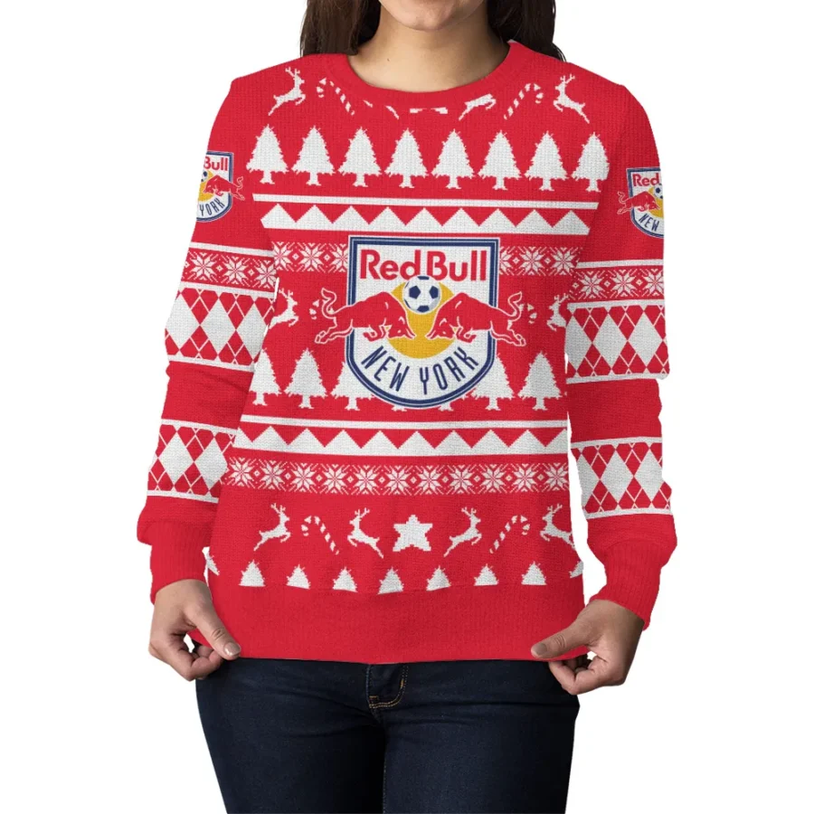 Special Release New York Red Bull MLS Ugly Sweater All Over Prints Christmas Season HOMLS200924A9