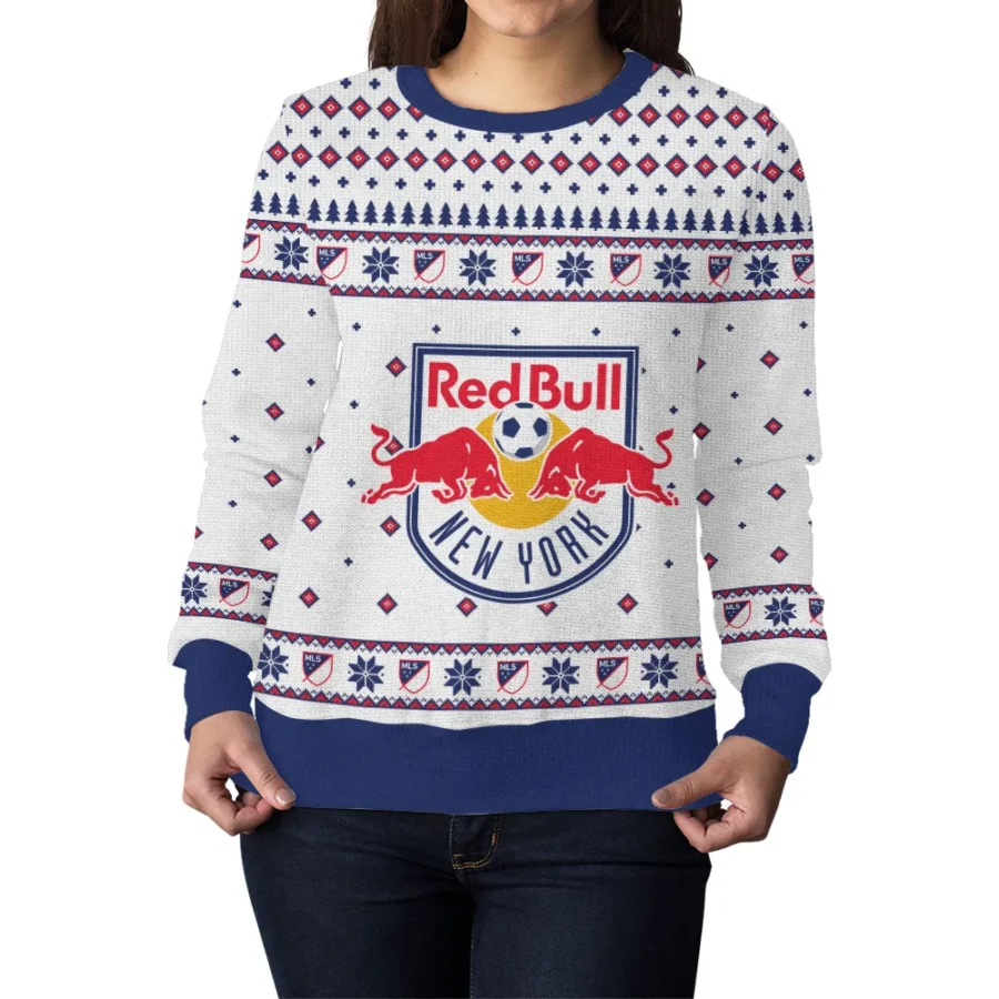 Special Release New York Red Bulls MLS Ugly Sweater All Over Prints Christmas Season QTMLS190924A9